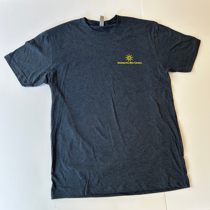 Product Description: Navy cotton/poly blend short sleeve tshirt with screen printed HAC logo in yellow on left chest</br> HAC T-shirt